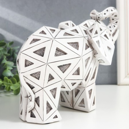 Souvenir Polystone 3D "Elephant Geometry" 19x11x25.5 cm-3