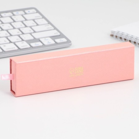 Pen in the gift case "Dear Educator", metal, blue paste, writing node 1.0 mm-2