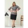 Women's dress, size 56, black color, gray