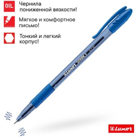 Ballic handle Luxor Spark LL, node 0.7 mm, flu, blue-1