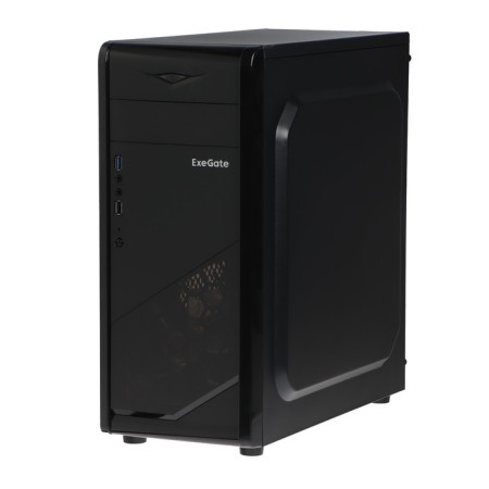 The EXEGATE MIDITWER EVO-8207 case, without BP, ATX, 1xUSB2.0, 1xUSB3.0, black with red backlight-2