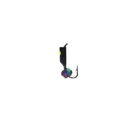 Mormyshka column black, lime eyes + ball Granen chameleon, weight 0.5 g-1