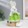 Souvenir "Bunny in a green knitted dress with a flower" 24 cm