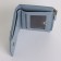 Women's wallet on the button, blue color