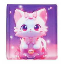 Notebook Gift Book 96l, Line, Color Block, PVC Cat cover 3D (9.5x10.5cm)