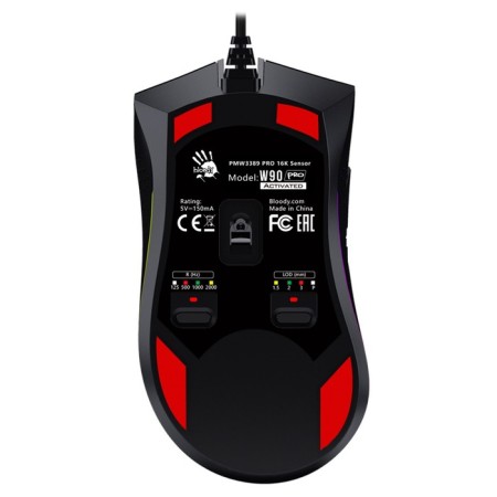 Mouse A4Tech Bloody W90 Pro Black Optical (16000dpi) USB (10but)-6