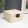 Casket wood for painting square 8x4.5x8 cm