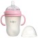 A bottle for feeding M&B, SHG Ø70mm, 250ml., With handles, silicone flask, pink color