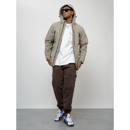 Male spring jacket, size 54, beige color-7