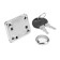 Furniture lock, galvanized, 2 English keys
