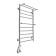 Domoterm electric heated towel rail "Medea" P10, 500x1000 mm, 2 shelves, left, chrome