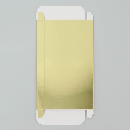 Gold chocolate box, with a window, 17 x 8.5 x 1.5 cm-5
