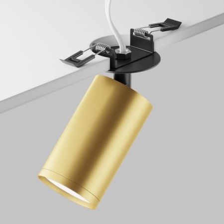 Technical C049CL-U-1BMG, 1xGU10, 10W, 5.2x5.2x12.5 cm, black and matte gold.-2