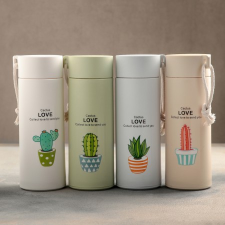 Water bottle "Cactus", 420 ml, h = 19.5 cm, color and pattern mix-6