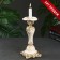 Climb "with a carved square base", vanilla/gold 12x12x27 cm, for a candle d = 2
