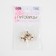 A set of buttons on the leg, d = 9 mm, 10 pcs, the color is transparent/gold