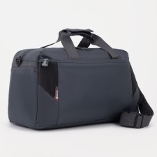 Sports bag with lightning, 2 outer pockets, gray color