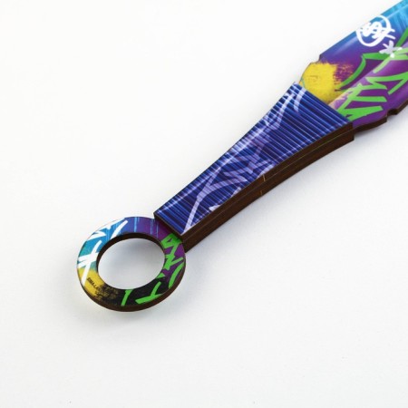Wooden weapons, children's souvenir “graffiti”, Kunai knife, with stickers, 26 x 4 cm-3