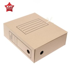 Archive folder with Calligrata ties, microgofrotcard, 100 mm, up to 900 sheets, brown