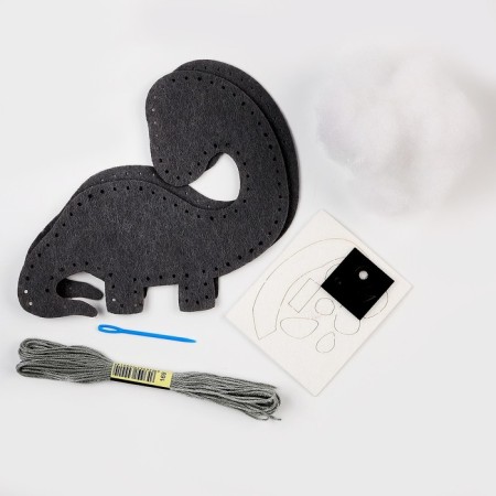 Set for creating a toy made of felt "charming dinosaurus"-1