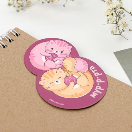 Magnet on the refrigerator and keychain "Mur-Mur", set 2 items-2