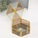 Casket Glass with a metal frame "Butterfly" hexagonant caramel 15.6x18x8.5 cm
