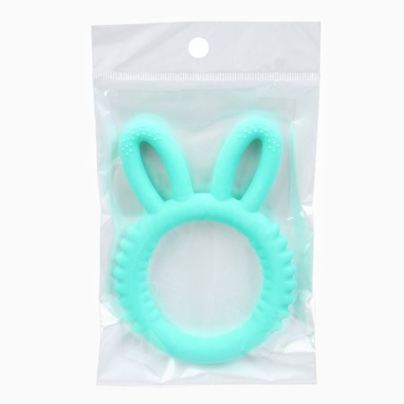 Silicone teether for teeth "Bunny", color mix, crush me-7