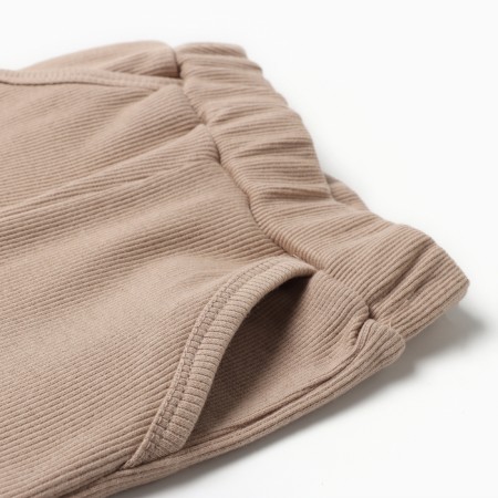 Kit for children (T-shirt/pants), dark beige color, height 74-80 (9 -12 m)-3