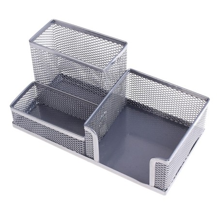 Chancellery trifle stand, 3 compartments, gray mesh-1