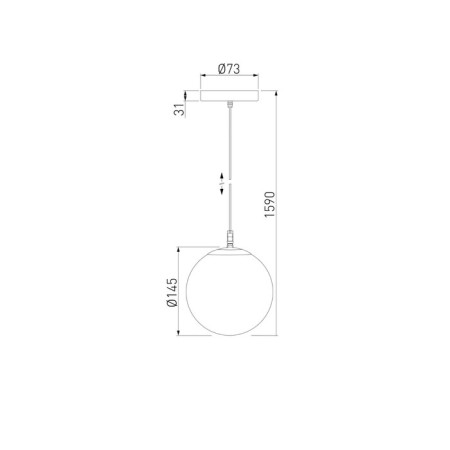 Suspended lamp Elektrostandard, Sfera E14 145x145x1590 mm, IP54, Black Color-5