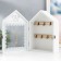 Klyuchnitsa tree 7 hooks "House. Patterns. Key" White with gold 22x8x30 cm