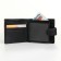 Male purse on the button, separation for SIM cards, black color
