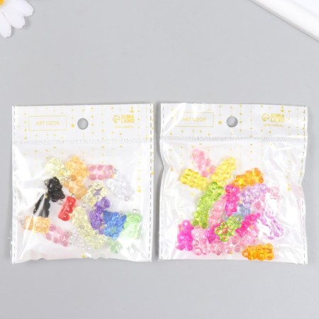 Decor for creativity plastic "Marmalade bear with a loop" set 20 pcs mix 0.5x1.1x1.7 cm-4