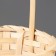 Bamboo wicker basket, d19xh9/32 cm, natural