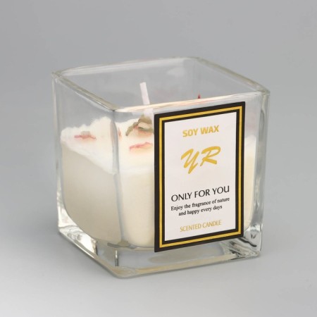 Aromatic candle in a glass "Soy Wax", sea salt and sage-1