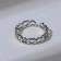 Ring "Clock from the hearts", the color is silver, dimensionless