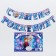 Girland on groves with a poster "Happy Birthday", length 210 cm, cold heart