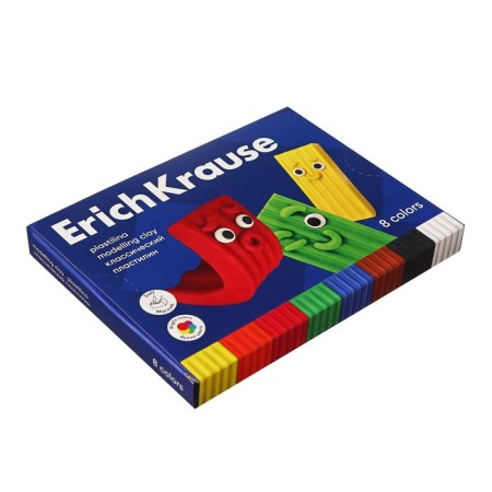 Plasticine 8 colors, 120 g, Erichkrause "Color Friends", with a stack, in cardboard packaging-4