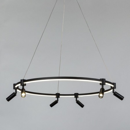 Suspended chandelier Arte Lamp Ring A2186SP-1BK, LED, 75 W, 80x80x120 cm, 6000 lm, remote control, black-4