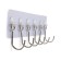 A hanger with an adhesive surface of 6 hooks tundra, transparent, 1 pc.