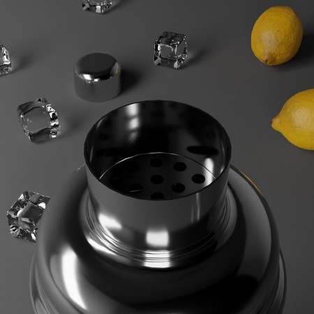 Stainless steel shaker, 550 ml, silver color-4