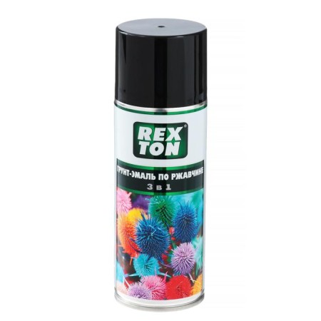 Rexton soil-enamel in rust 3 in 1, black, aerosol 520 ml RT-150.20