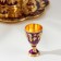 Set of wine jug, 6 glasses and tray "Türkiye. Violet" Violet with gold