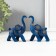 Souvenir Polystone "Blue Elephant" set 2 pcs 3x8x8.5 cm