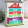 Keywood tree 6 hooks "Bright house" 25x20x6.5 cm