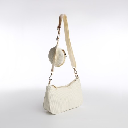 Bag Women's Baget with a zipper, milk color-3