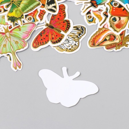 Stickers for creativity "World of butterflies" embossing gold set 48 pcs 9x7x0.8 cm-4