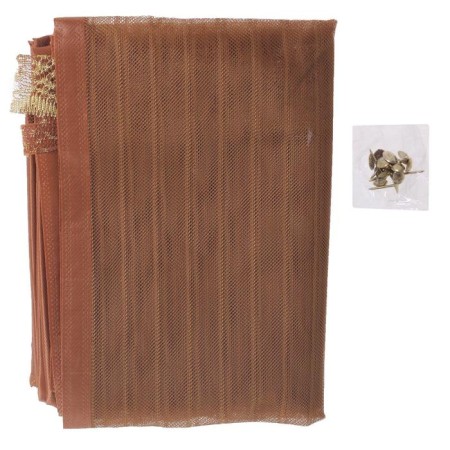 Antimoscate grid for doors, 90 × 210 cm, on magnets, brown color-5