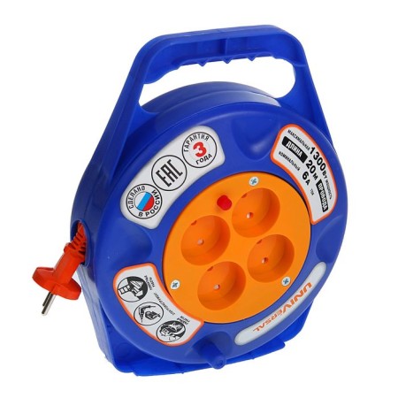 An extension cord on the coil Universal U6-015, 20M, thermo, PVS 2x0.75, 6 A, closed case-1