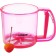 Bekker mug-Sito, with a measured scale, 0.55 l, size 15x11x10 cm, pink color